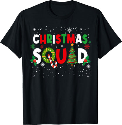 Christmas Family Matching Holiday X-Mas Gift Christmas Squad T-Shirt