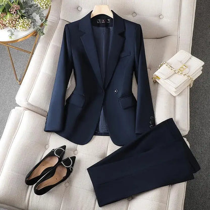 Elegant Women Spring 2025 New Style Professional Suit Single Button Slim Blazer And Skirts & Pants Office Ladies Work Wear