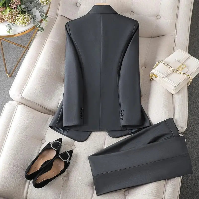 Elegant Women Spring 2025 New Style Professional Suit Single Button Slim Blazer And Skirts & Pants Office Ladies Work Wear